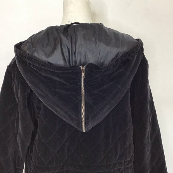 Climate Zone Women's Black Hooded Quilted Puffy Cold Season Jacket Coat SZ M - Picture 7 of 12